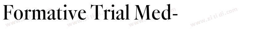 Formative Trial Med字体转换